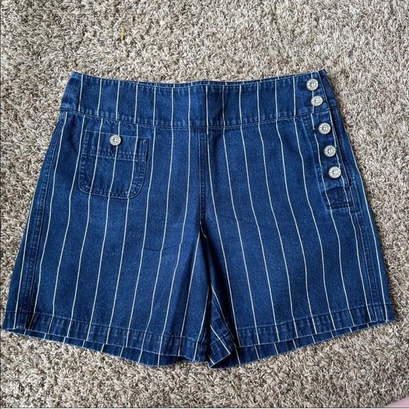 Ralph Lauren Pants - Ralph Lauren blue denim pinstriped shorts